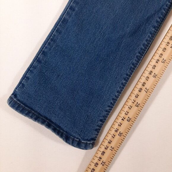 Black Daisy Embroidered Flower Stretch Jeans Junior Size 5/27 Kate Straight Leg - Picture 14 of 14